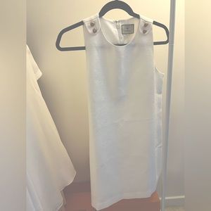 White shift dress